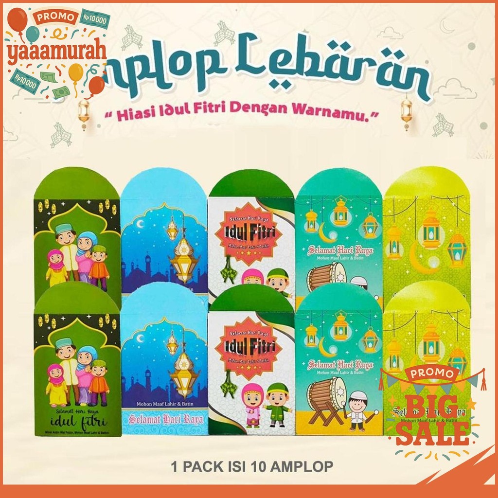 

AMPLOP LEBARAN MOTIF LUCU 1 PACK ISI 10 LEMBAR ANGPAO AMPLOP LEBARAN IDUL FITRI AMPLOP LEBARAN SNACK BAJU VINTAGE