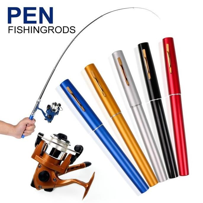 

Terlaris Pen-Type Fishing Rod Portable Fishing Two-Piece Fisherman Gift Outdoor Travel Fishing Gear Ikan Pancing