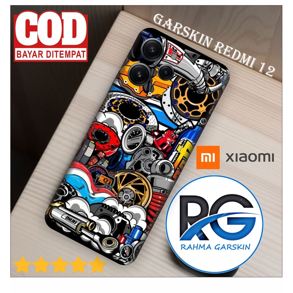 

Terlaris Presisi Redmi 12 Antigores Racing Rac12 Casing/Stiker Panel Vynil Bisa Custom Dan COD