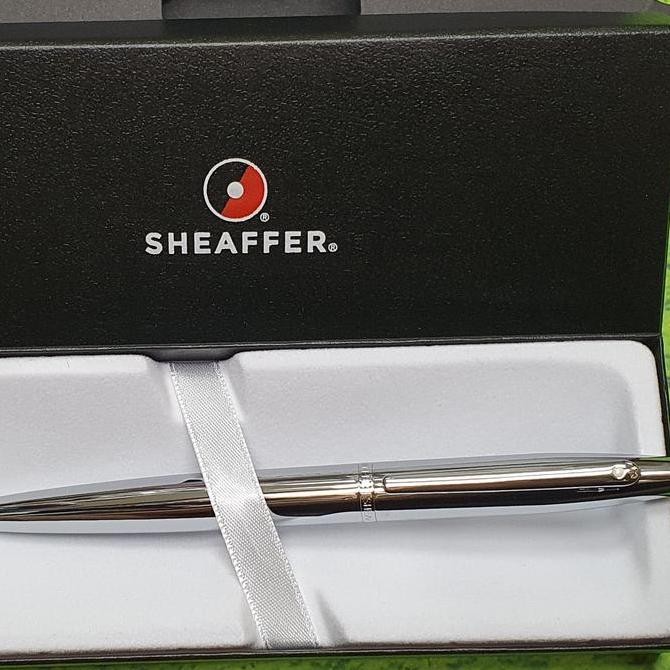 

Pulpen Sheaffer Original VFM Chrome Plated Rollerball Free Grafir Nama Kualitas Original