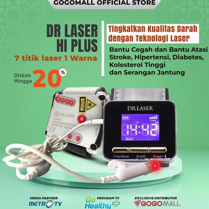 Dr.Laser Hi Plus - Alat Terapi Pasien Stroke Diabetes Original Gogomall Garansi Resmi