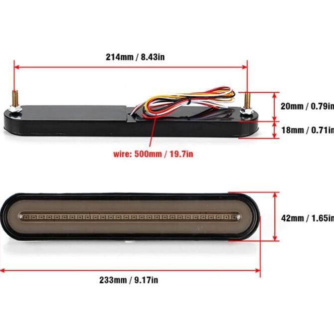 . LAMPU STOP STOP LAMP VARIASI PANJANG TRAILER TRUK 12V 24V RUNNING SEIN