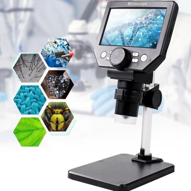 

Mikroskop Digital USB Kamera Pembesar 1080P Monitor & Stand G1000 Kualitas Original