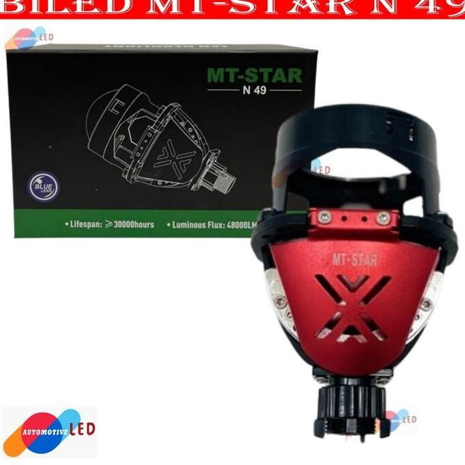 ORIGINAL LAMPU UTAMA PROJECTOR  BILED MT-STAR N49 2,5 INCHI 60 WATT BLUELENS BILED MT-STAR PREMIUM Q