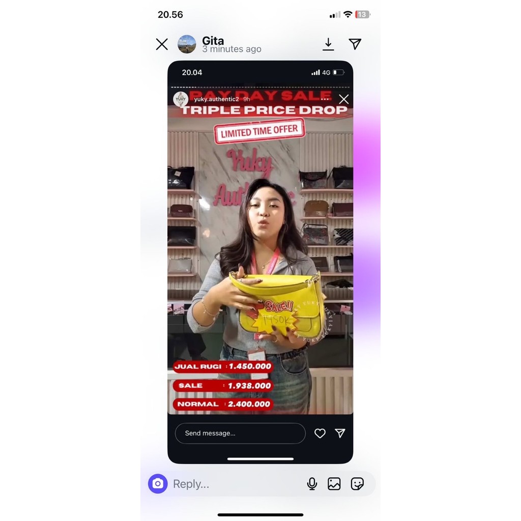 Tas wanita kulit kuning