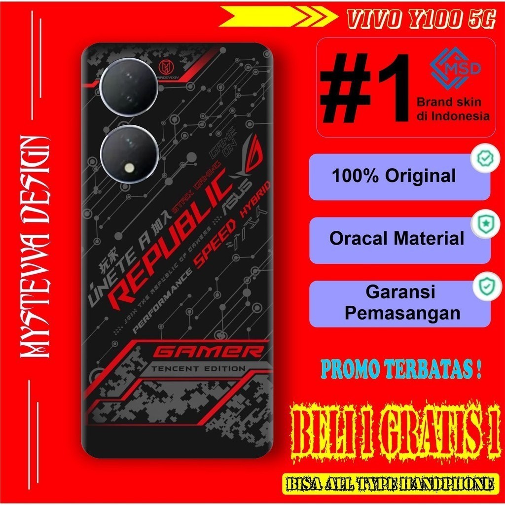 

Terlaris Presisi Vivo Y100 Casing/Stiker Panel Vynil Bisa Custom Dan COD