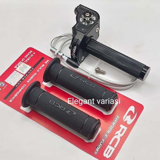 Gas spontan Acerbis + Handgrip RCB hg55 Gas spontan kontan Acerbis full cnc plus 1 kabel universal M