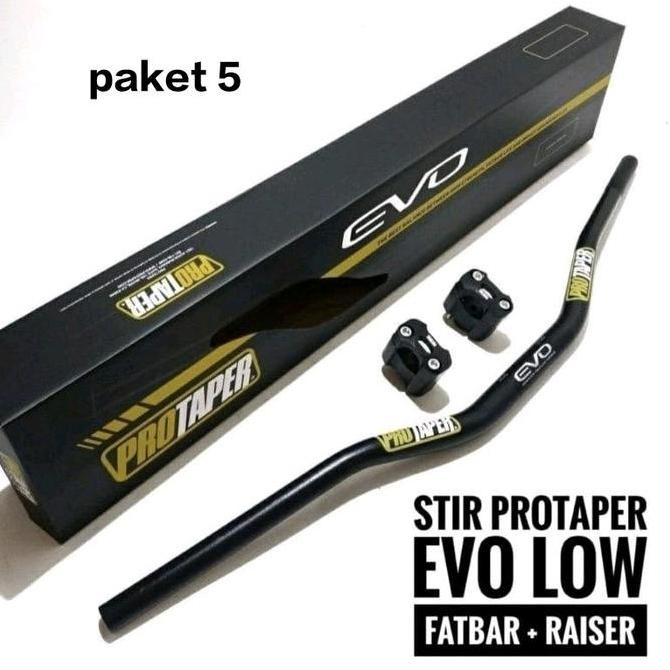 STANG PROTAPER EVO LOW ASLI stang fatbar Evo low PROTAPER + handgrip PROTAPER + stabilizer stang bus