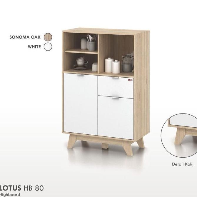 

RAK BUKU LEMARI ARSIP LEMARI BUKU BUFET TV CREDENZA DRAWER LOTUS HB 80 Kualitas Original