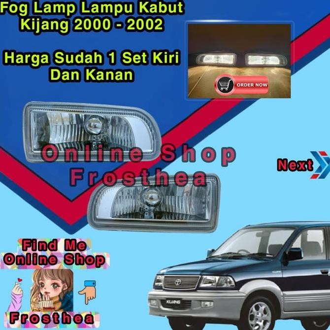 Fog Lamp Light Angel Eyes Foglamp Car Head Led Spot Lampu Tembak Sorot Mobil Kijang Depan Tembus Kab