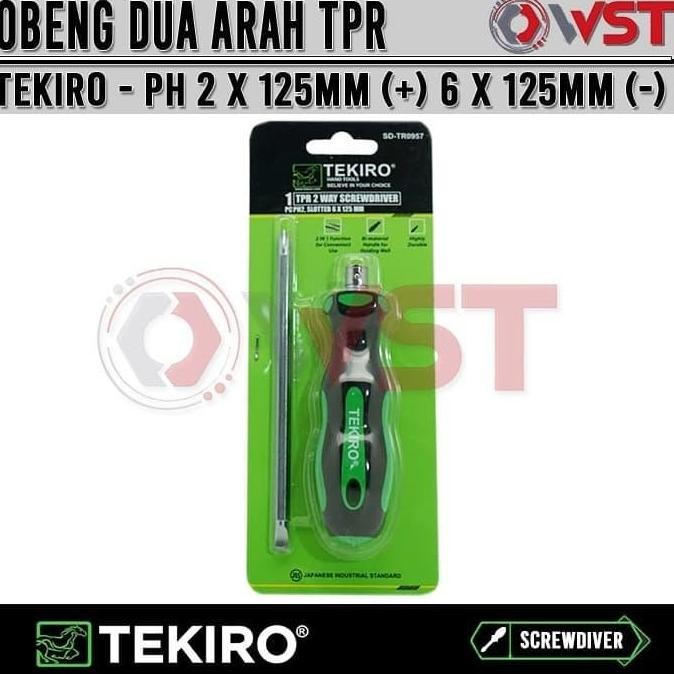Obeng Bolak Balik Tekiro TPR / Obeng TPR dua arah Diskon