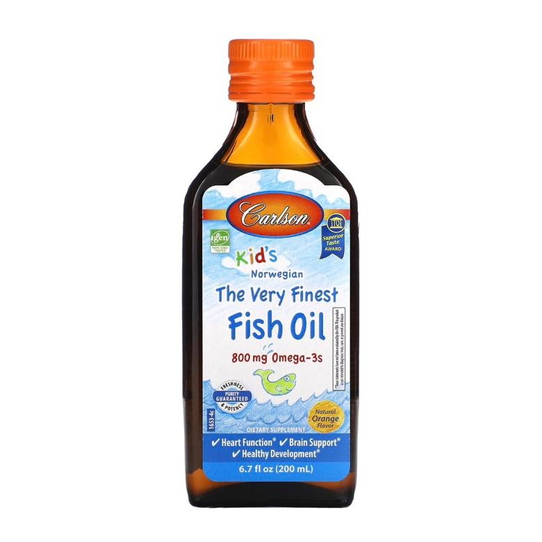 Carlson Kids Norwegian The Very Finest Fish Oil Natural Orange 800 Mg 200 Ml