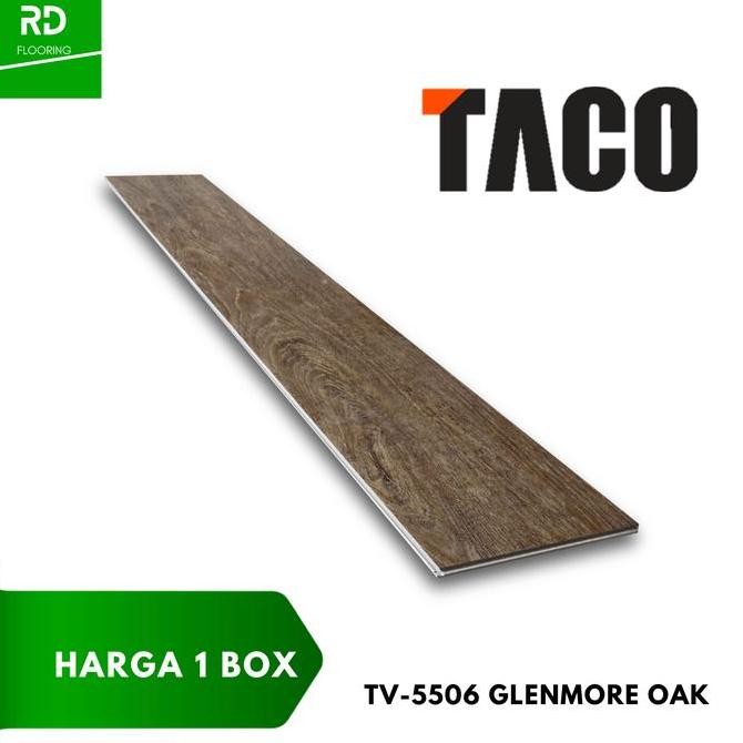 

TACO Lantai SPC 5mm Klik Motif Kayu Per 1 Box (Isi 11 Lembar / 2,29 m) - TV 5506 Glenmore Oak Pvc Kualitas Original