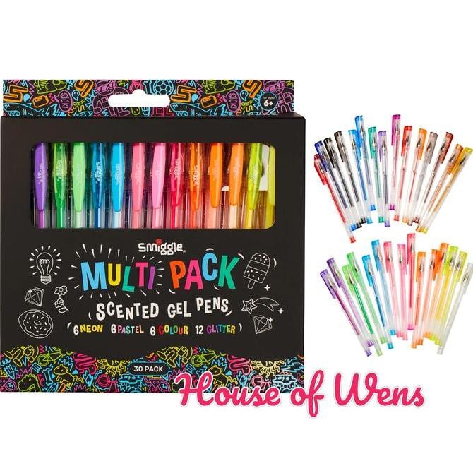 

SMIGGLE MULTIPACK SCENTED GEL PENS X30 ORIGINAL - PULPEN PACK Kualitas Original