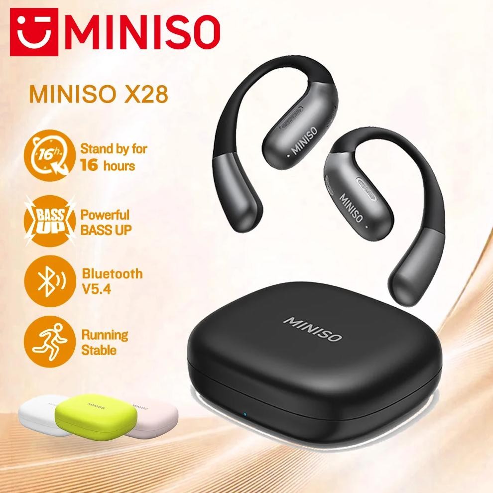 

[AI Translator Earphone]MINISO X28 Wireless Headphones Bluetooth 5.4 HiFi IPX5 Waterproof Sports Bass Powerful 16H Battery Life
