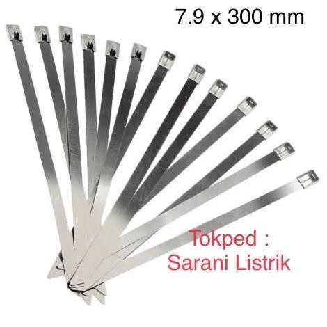 

Stainless Cable Ties - Kabel Tis Stainless 7.9 x 300 mm - 100pcs Kualitas Original