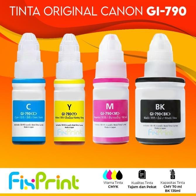 

Tinta Original Canon 790 GI790 GI-790 ( 1 SET ) G1000 G2000 G3000 Kualitas Original
