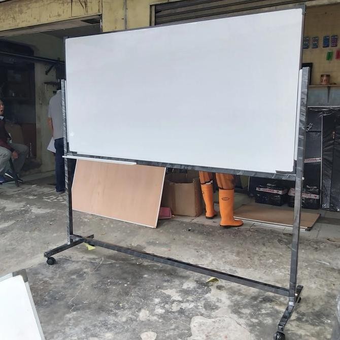 

white board 120 x 180cm stand roda Kualitas Original