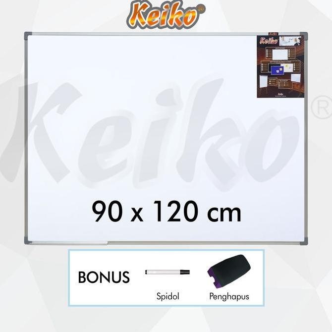 

Papan Tulis Whiteboard Gantung Single Face Keiko 90 x 120 cm Kualitas Original