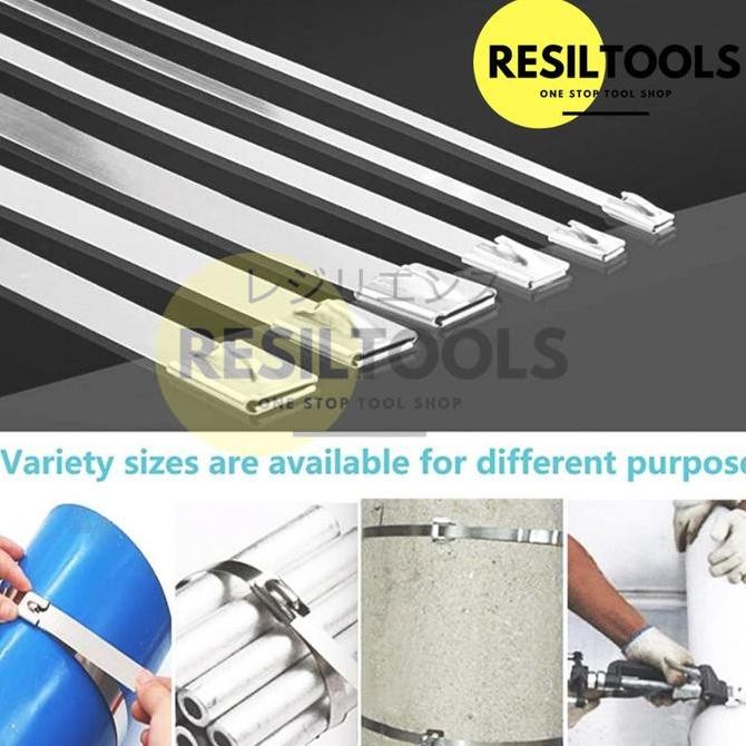 

10 buah Kabel Tis Stainless 19 mm x 100 cm Cable Ties Strapping Plat Kualitas Original