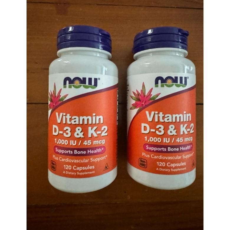 Now Foods Vitamin D3 & K2 1000 Iu 120 Capsules