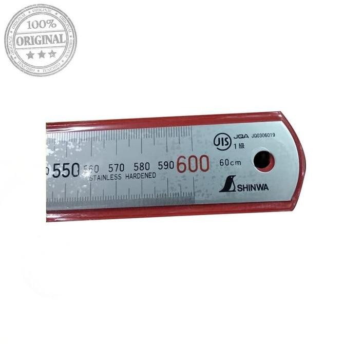 

Shinwa Penggaris Stainless (Rule) Hard Chrome, 60cm H-101E JIS-13021 Kualitas Original