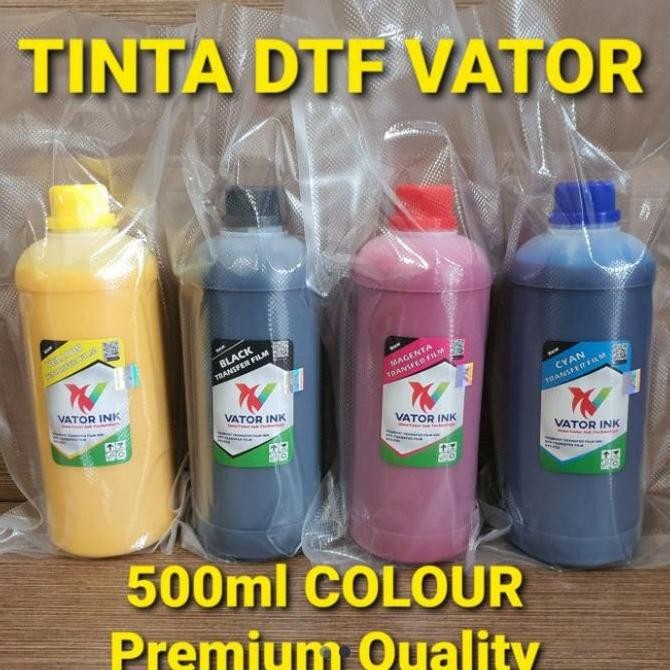 

TINTA DTF VATOR 500 MILI CMYK DAN PUTIH Kualitas Original