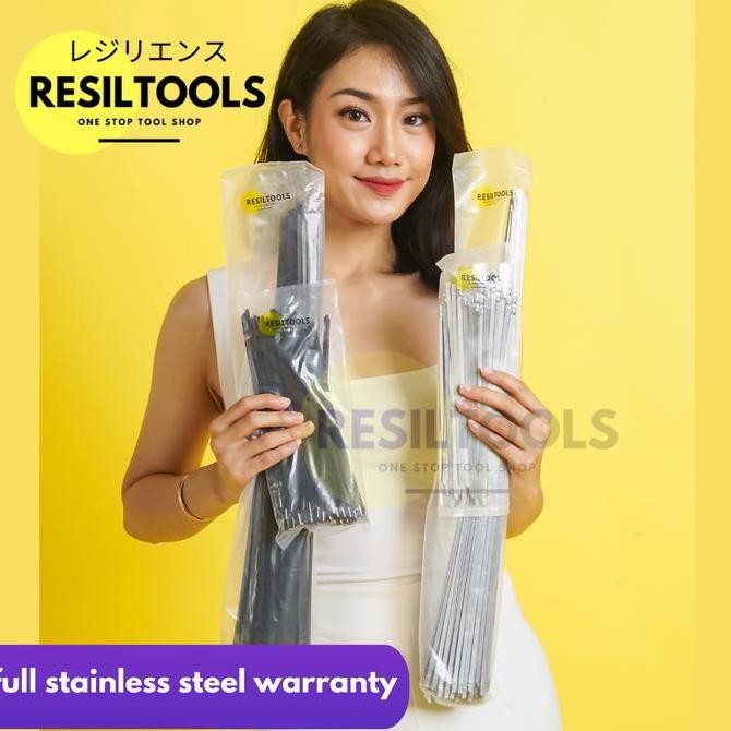 

PER PACK Kabel Tis Stainless 50 cm Cable Ties Anti Karat Isi 100 pcs Kualitas Original