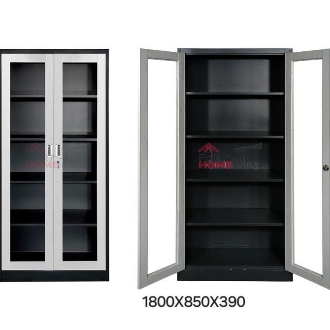 

PROMO Filing Cabinet Besi Lemari Arsip Kantor 2 Pintu Swing Kaca AK07 Kualitas Original