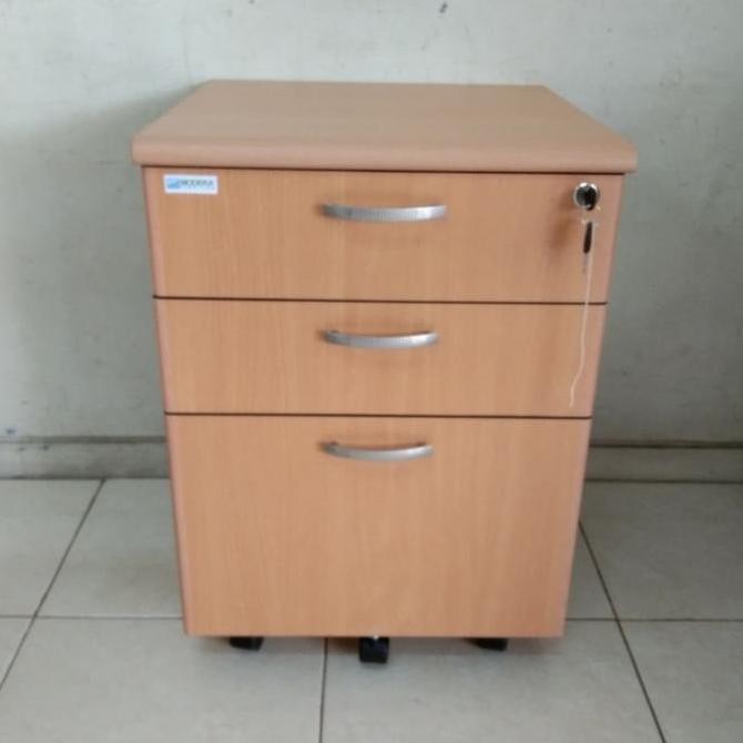 

Laci dorong 2 laci, 1 filling Modera EMD 2133 warna beech Kualitas Original