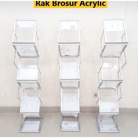 

Rak Brosur Lipat Acrylic 7 Susun | Brochure Magazine Rack Display Kualitas Original