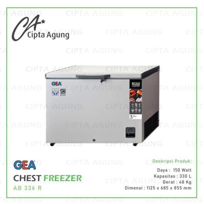 Tersedia CHEST FREEZER 330 L GEA AB-336-R AB336R AB 336 R 300 LITER [BDG]