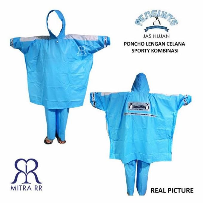 Miliki Grosir Jas Hujan Penguin Penguins Ponco Celana Sporty Xl