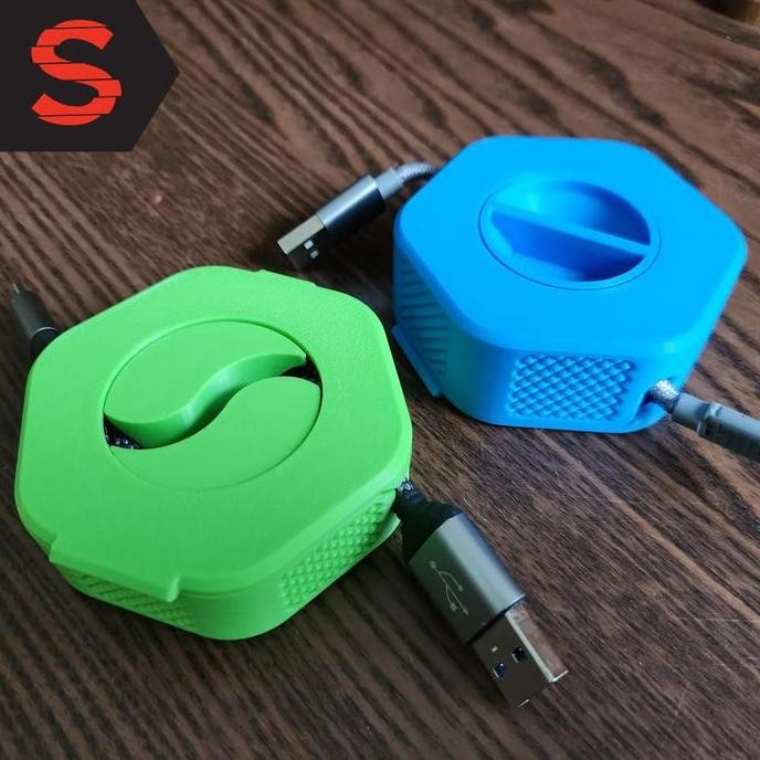 

Portable Cable Organizer Winder Penggulung Kabel Gulungan Charger