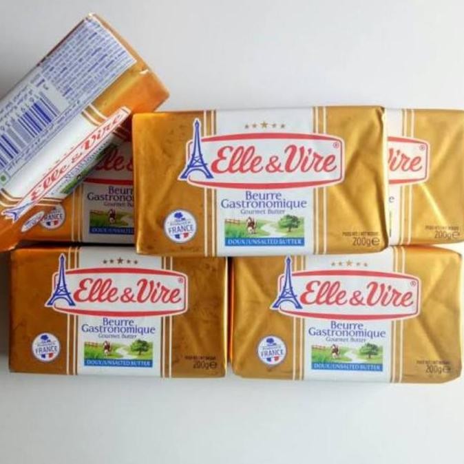 

[Ready/Spesial] Elle & Vire Unsalted Butter 200Gr / 200 Gr [Terlaris&Recommended]