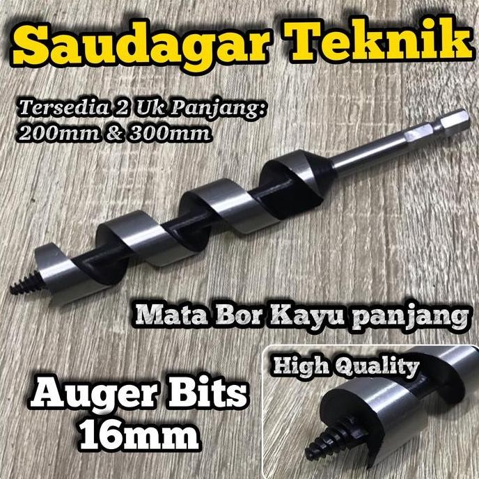 Mata Bor Kayu Panjang 16mm Wood Auger Bit 16 mm Kualitas Baik
