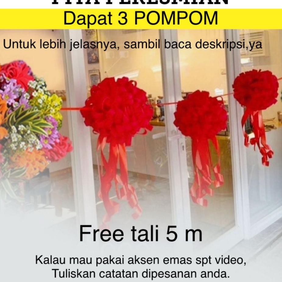 

Dqueen Flst Pita Peresmian Pom Pom Acara Grand Opening Potong Pita Gedung Kantor Custom Warna Dan Ukuran