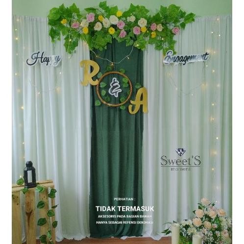 Dekorasi Lamaran Paket Badrop Tunangan Wedding Akad Simple Ukuran 25 Meter