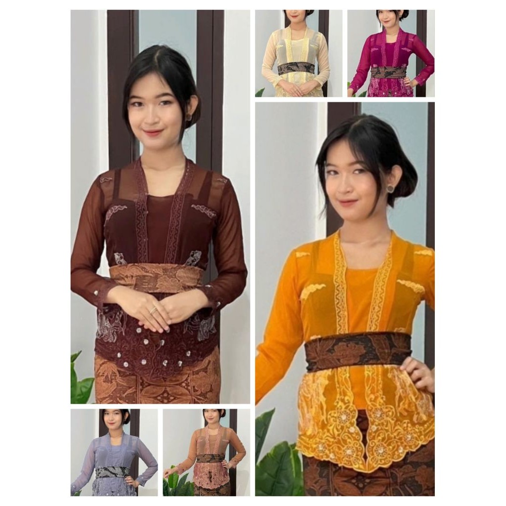 Kebaya Bordir motif wayang