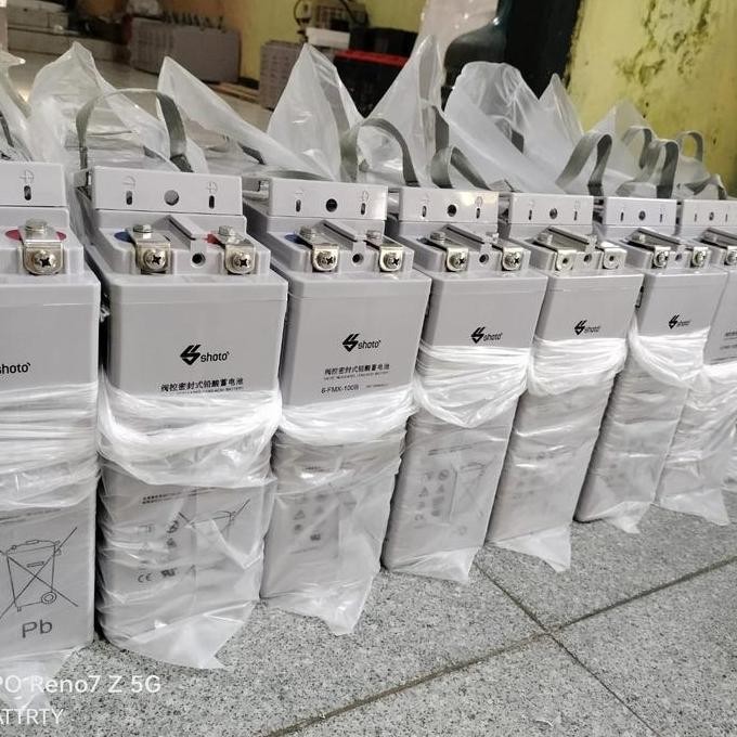 Tersedia battery vrla/kering shoto 6-FMX-100B (12volt 100 ah)