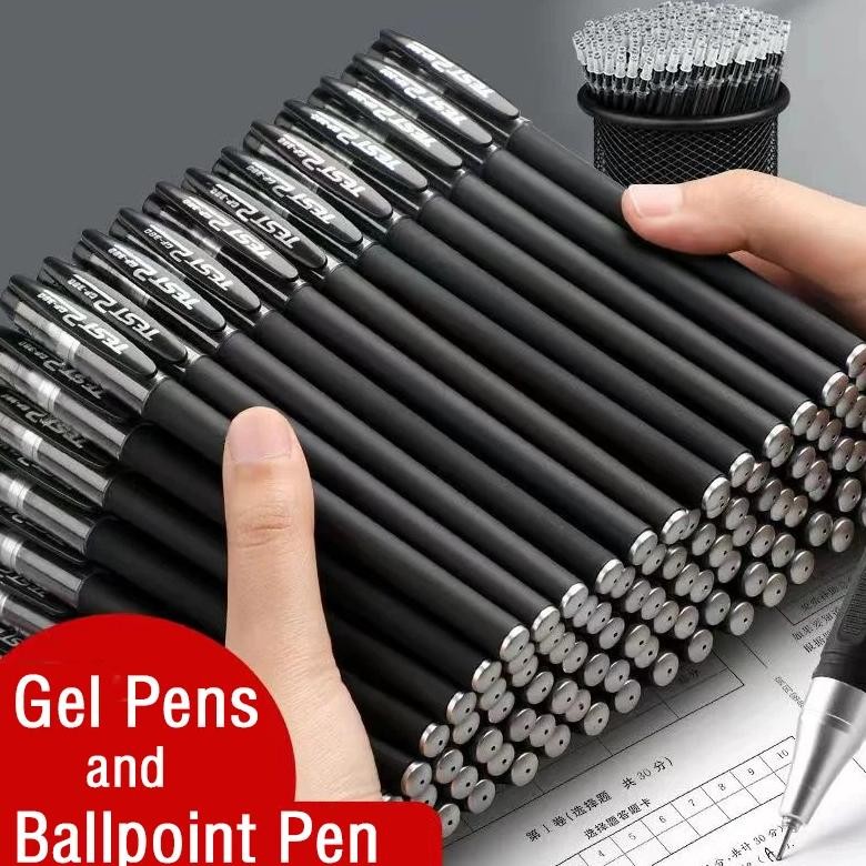 

Gel Pens Set Black Blue Red Refill Gel Pen Bullet Tip 0.5Mm School & Office Supplies Stationery Kawaii Accessories Stationery