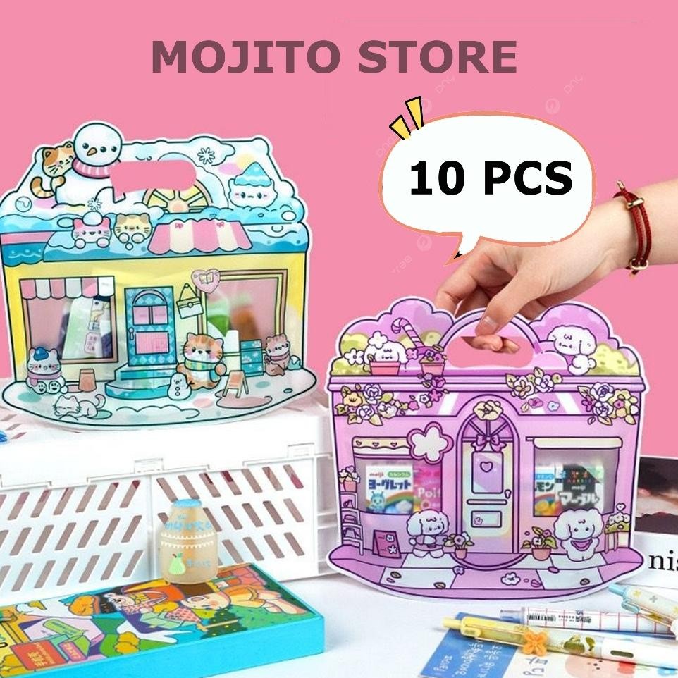 

10 Pcs Pouch Bingkisan Souvenir Goodie Bag Hampers Ultah Ulang Tahun Thday Zipper Plastik Klip