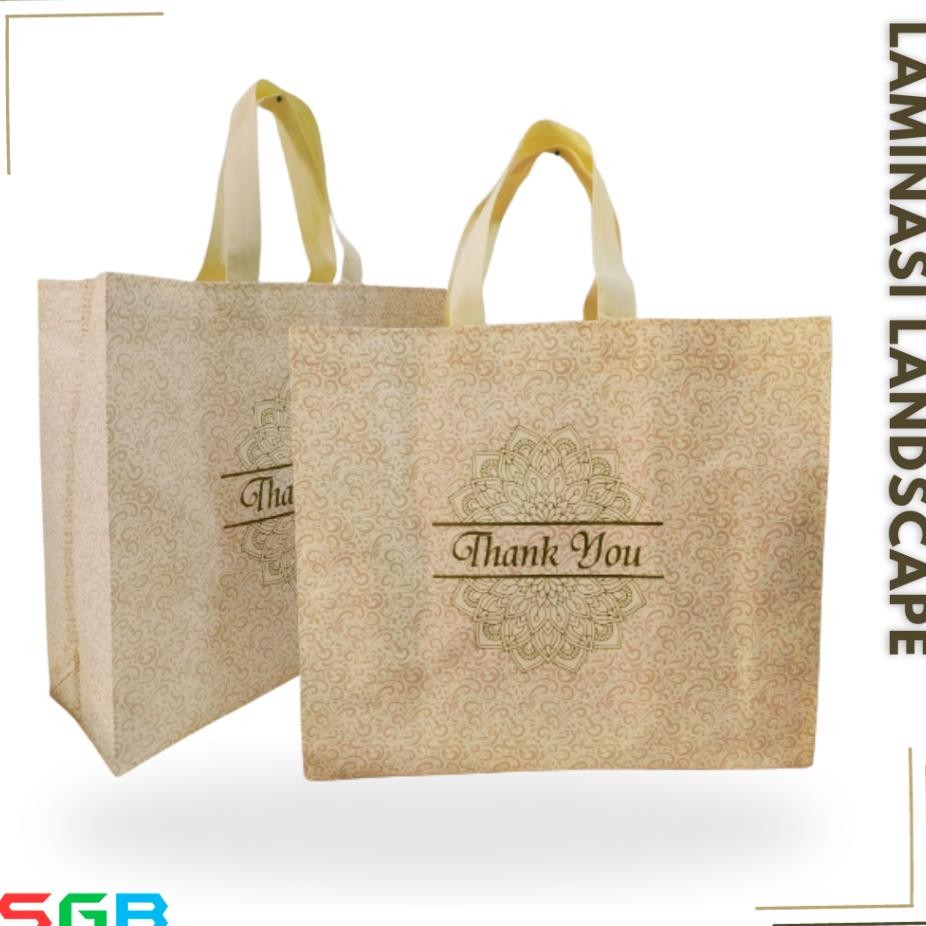 

1 Lusin Isi 12 Pcs Landscape 40X35X12 Laminasi Thankyou Goodiebag