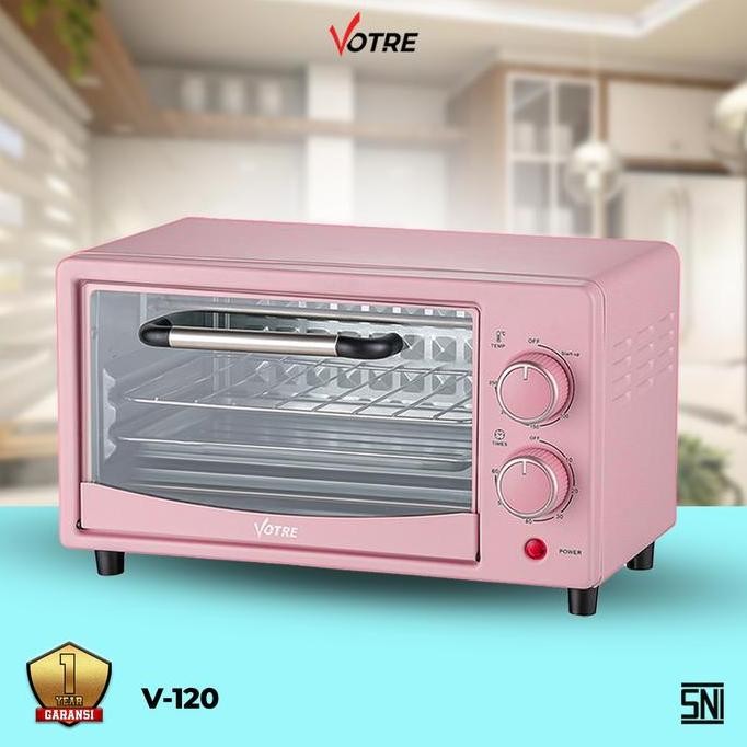 12L (Oven Listrik )Soft/ Soft Green 400 Watt Advance Votre Electric Oven Pemanggang Dan Pemanas V-12