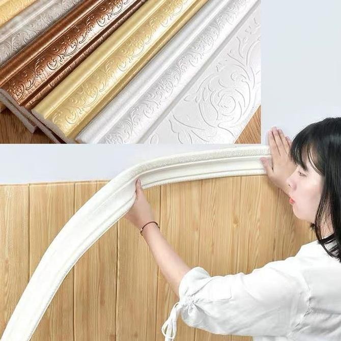 Wall Border List Foam 3D 8 mm Wallpaper Tebal List Dinding Border 2