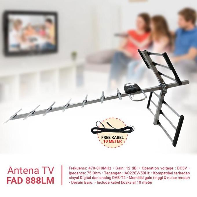 Terlaris [Bundle] Stb Set Top Box Finito Digital Tv Tabung Sni + Antena Fad-888 Digital Outdoor Read