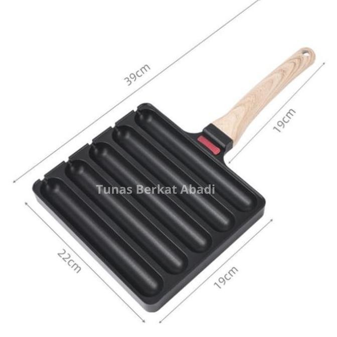 Cetakan Sosis Panjang / Panggangan Sosis Panjang / Pemanggang Sosis / Frying Pan Breakfast Serbaguna
