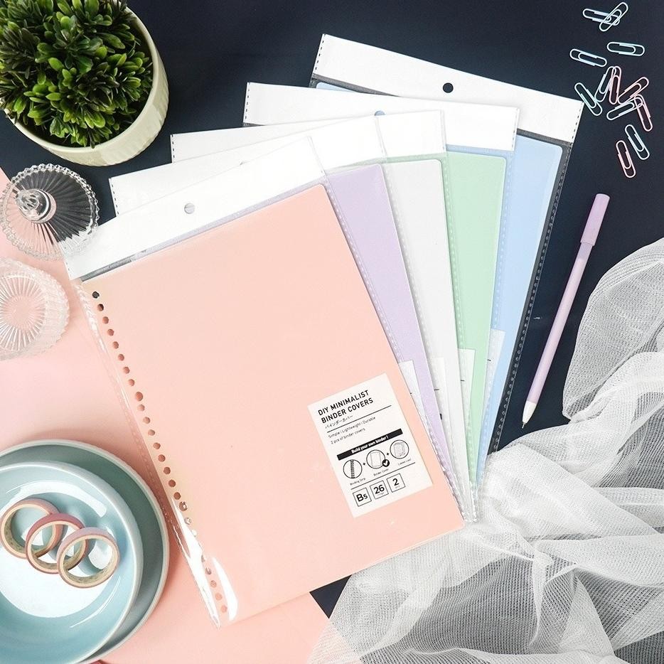 

We-12 Gha-65 Evy-510 Diy Minimalist Binder Covers Macaron Binding Binder Cover Warna Pastel Plastik Cover Murah Termurah Original
