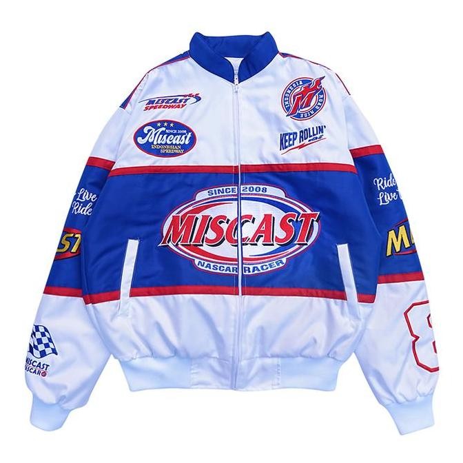 Murah Miscast Nascar Jacket Vintage Buggati White