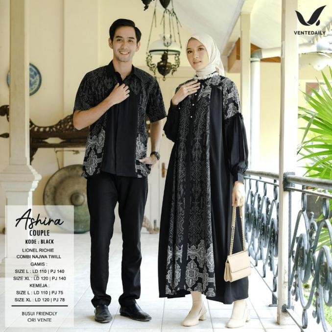 Vente Daily Baju Couple Pasangan Muslim Jumbo Kekinian Kondangan